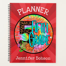 Terug naar schoolplanner voor vijfde klas planner