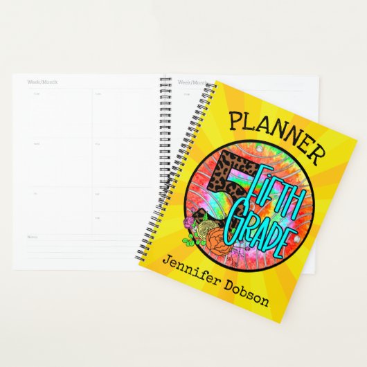 Terug naar schoolplanner voor vijfde klas planner (Display)