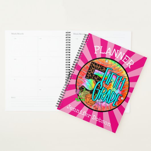 Terug naar schoolplanner voor vijfde klas planner (Display)