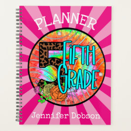 Terug naar schoolplanner voor vijfde klas planner