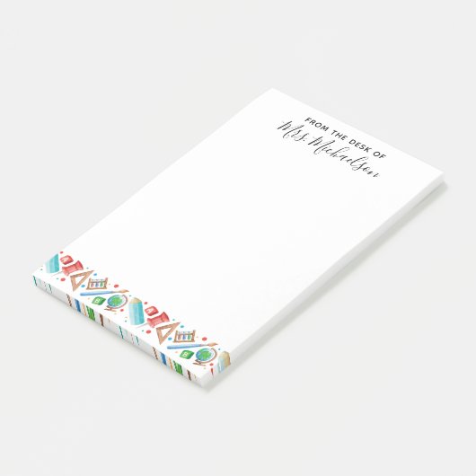 Terug naar schoolpotlood Wereldbol Leraar Post-it® Notes (Schuin)