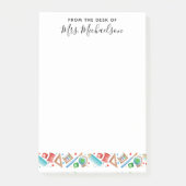 Terug naar schoolpotlood Wereldbol Leraar Post-it® Notes (Voorkant)