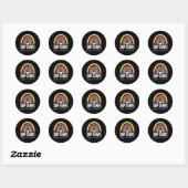 Terug naar schoolregenboog 3e klas ronde sticker (Vel)