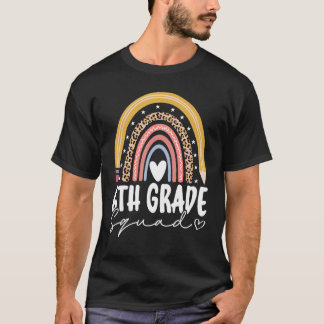 Terug naar schoolregenboog 6e Gradenplein voor T T-shirt