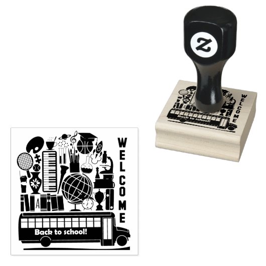 Terug naar Schoolrubberstempel Rubberstempel (Gestempeld)