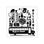 Terug naar Schoolrubberstempel Rubberstempel (Afrduk)