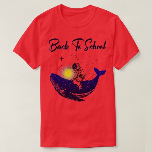 Terug naar schoolruimtesastronaut t-shirt (Design voorkant)
