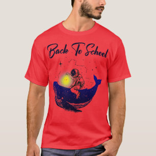 Terug naar schoolruimtesastronaut t-shirt