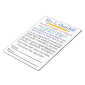 Terug naar schoolstudentencontract notitieblok (Schuin)