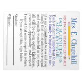 Terug naar schoolstudentencontract notitieblok (Voorkant)