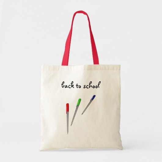 Terug naar schooltas tote bag (Voorkant)