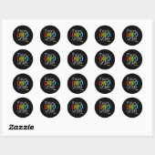 Terug naar schoolteam 3e klas ronde sticker (Vel)