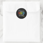 Terug naar schoolteam 3e klas ronde sticker (Tas)