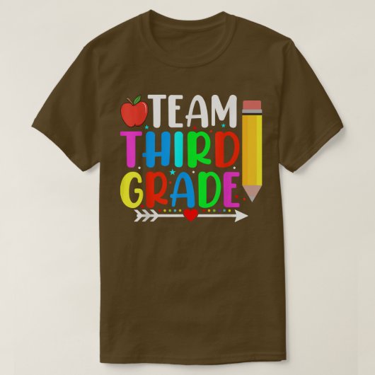 Terug naar schoolteam 3e klas t-shirt (Design voorkant)