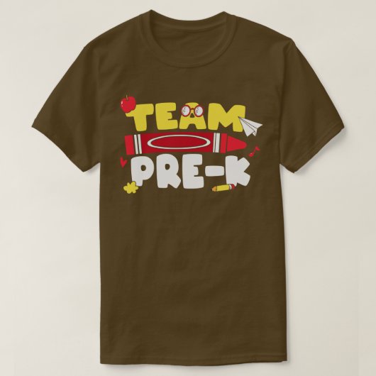 Terug naar schoolteam pre-k t-shirt (Design voorkant)