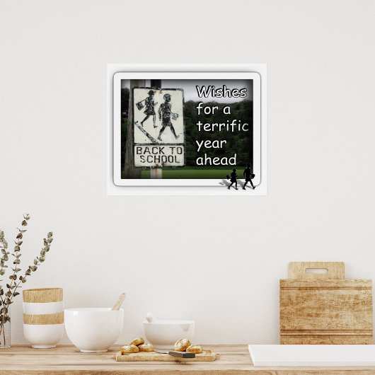 Terug naar schoolteken poster (Keuken)