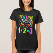 Terug naar schooltests 1 2 3 t-shirt (Voorkant)