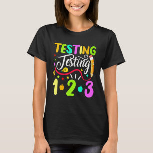 Terug naar schooltests 1 2 3 t-shirt