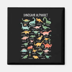 Terug naar schooltypes van dinosauriaanse alfabet  magneet