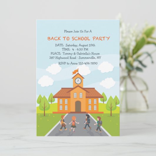 Terug naar schooluitnodiging kaart (Staand voorkant)