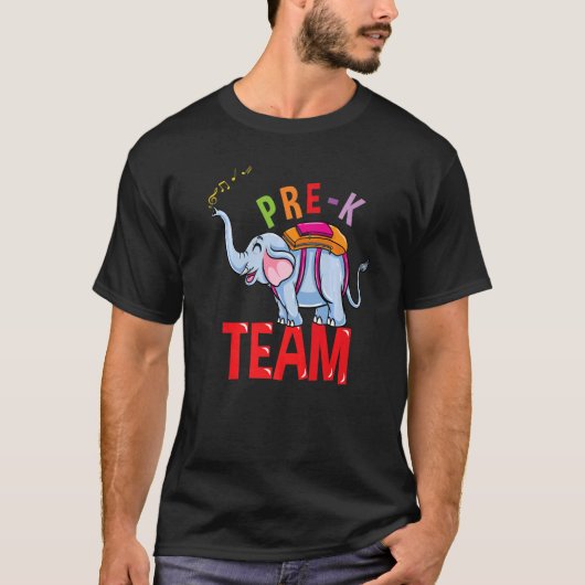 Terug naar schooluitval pre-K team T-shirt (Voorkant)