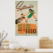 Terug naar schoolvideo-affiche poster (Keuken)