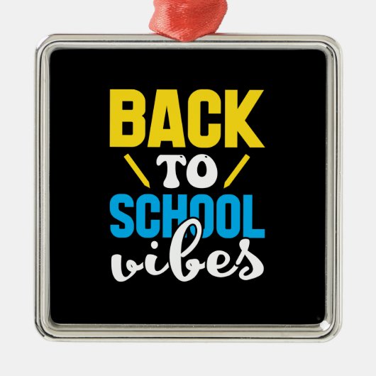 Terug naar schoolvirussen metalen ornament (Voorkant)