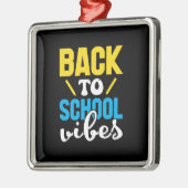 Terug naar schoolvirussen metalen ornament (Links)