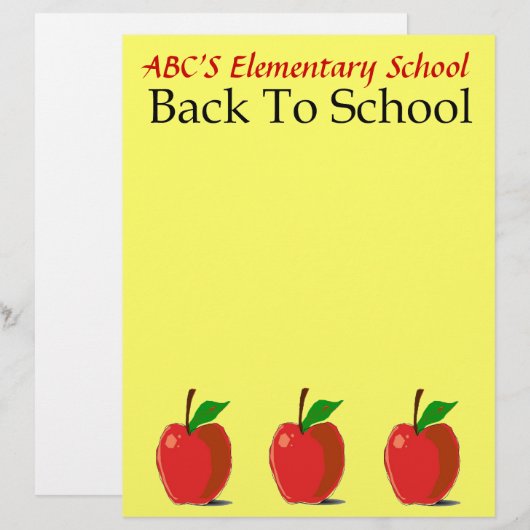 Terug naar schoolwerk (Voorkant / Achterkant)