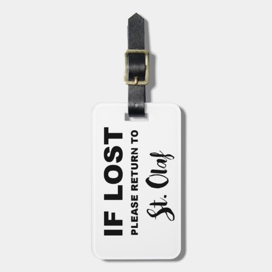 Terug naar St. Olaf Bagagelabel (Voorkant verticaal)