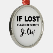 Terug naar St. Olaf Metalen Ornament (Rechts)