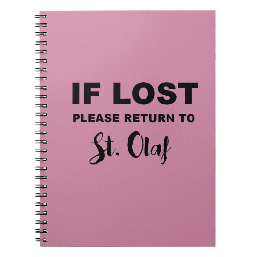 Terug naar St. Olaf Notitieboek (Voorkant)