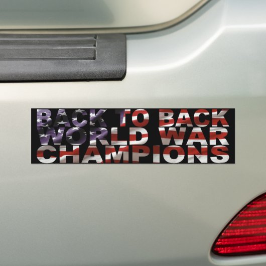 TERUG NAAR TERUG BUMPERSTICKER WERELDWAR (Op auto)