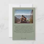 Terug naar Terug Eenvoudige pagina Groene foto Bedankkaart (Achterkant)