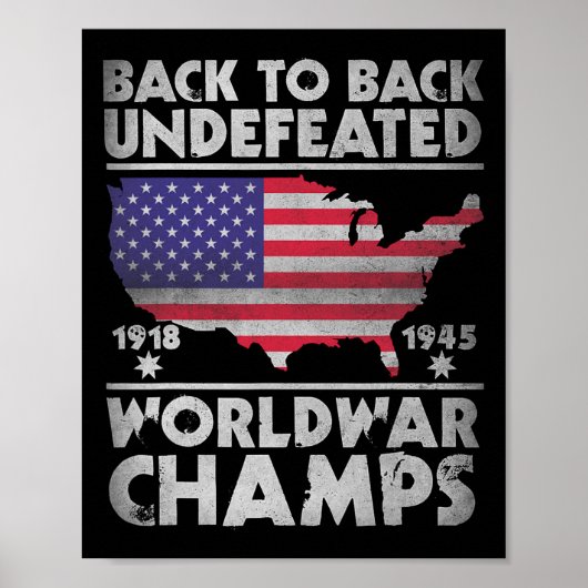 Terug naar Terug Onverslagen Wereldoorlog Kampen 4 Poster (Voorkant)