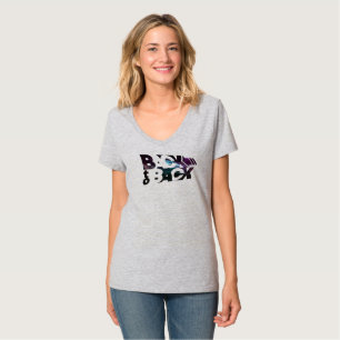 Terug naar Terug Vrouwennek V-Neck T-shirt