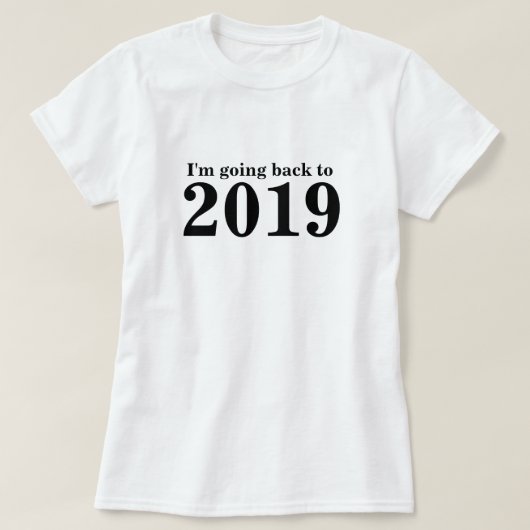 Terug naar Tijdreizen 2019 T-shirt (Design voorkant)