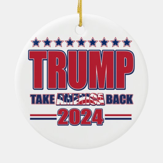 Terug naar Trump 2024 Keramisch Ornament (Achterkant)