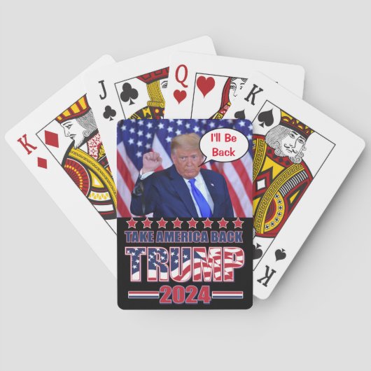 Terug naar Trump 2024 Pokerkaarten (Achterkant)