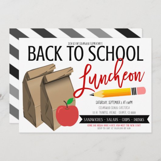 Terug naar Uitnodiging op school (Voorkant / Achterkant)