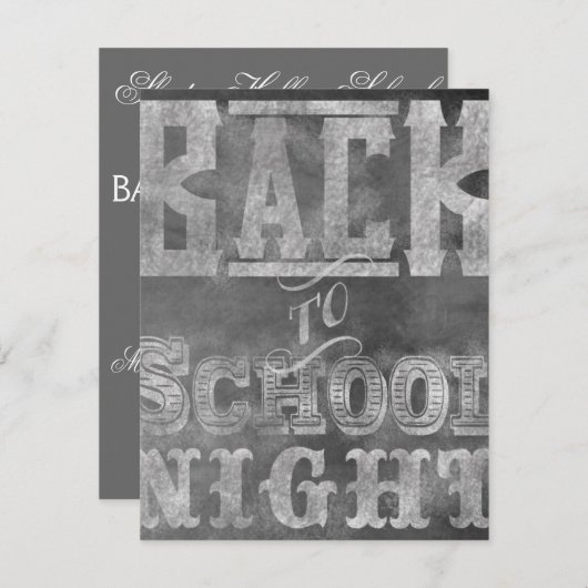 Terug naar uitnodiging 's avonds op school (Voorkant / Achterkant)