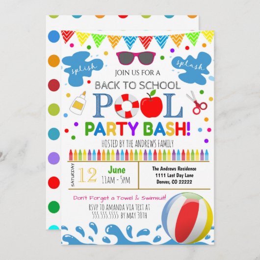 Terug naar Uitnodiging schoolpool (Voorkant / Achterkant)