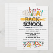 Terug naar uitnodiging van schoolfeest (Voorkant / Achterkant)