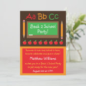 Terug naar Uitnodiging van schoolpartij (Staand voorkant)