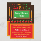 Terug naar Uitnodiging van schoolpartij (Voorkant / Achterkant)