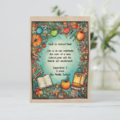 Terug naar Uitnodiging van schoolpartij (Staand voorkant)