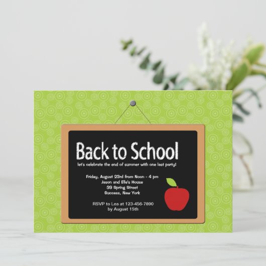 Terug naar Uitnodiging voor Blackboard op school (Staand voorkant)