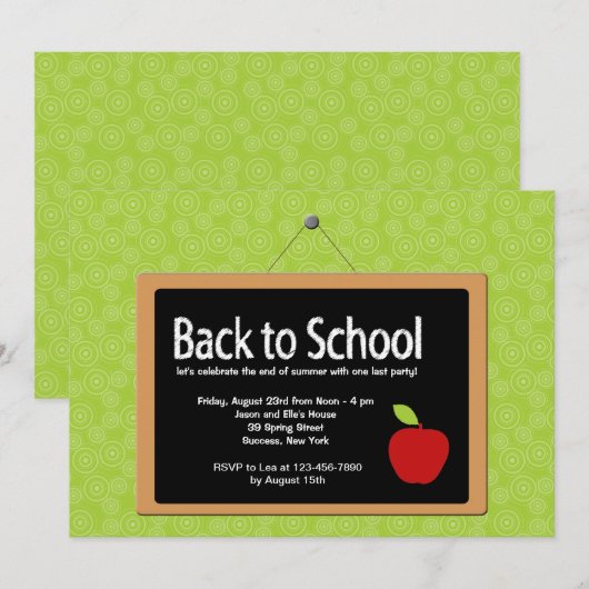 Terug naar Uitnodiging voor Blackboard op school (Voorkant / Achterkant)