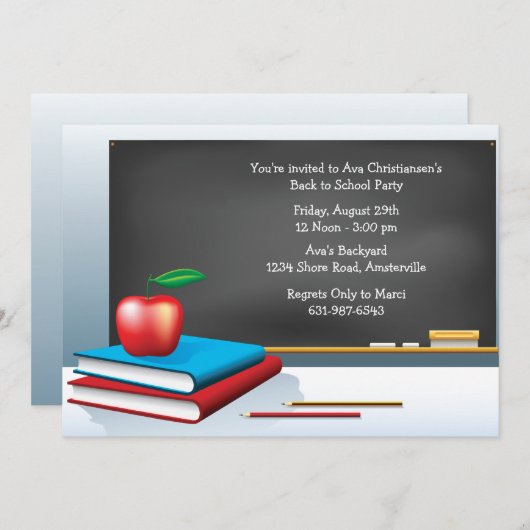 Terug naar Uitnodiging voor schooltijd (Voorkant / Achterkant)