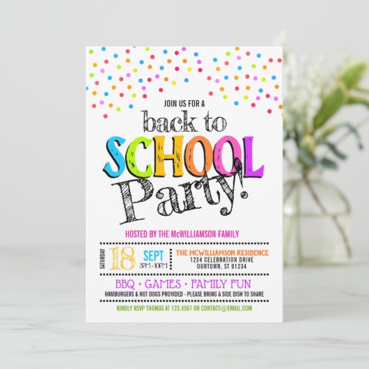 Terug naar Uitnodigingen van schoolpartijen (Staand voorkant)